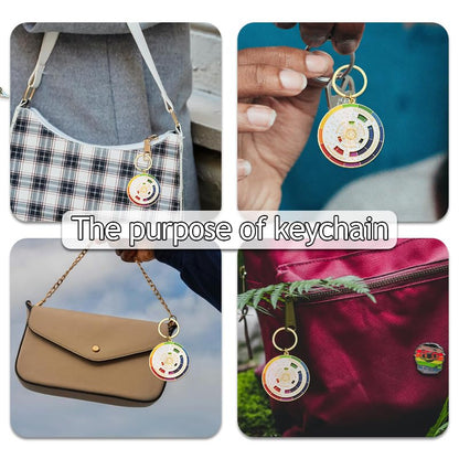Guqqeuc Color Wheel Keychain Arts Aesthetic Gifts for Artists Color Spinning Wheel Keyrings Christmas Birthday Gifts for Painter Friend Family