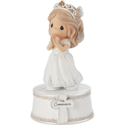 Precious Moments Holy Communion Girl Musical Figurine – Plays “The Lord’s Prayer” – First Communion Gift for Girls, Religious Keepsake for Catholic and Christian Faith