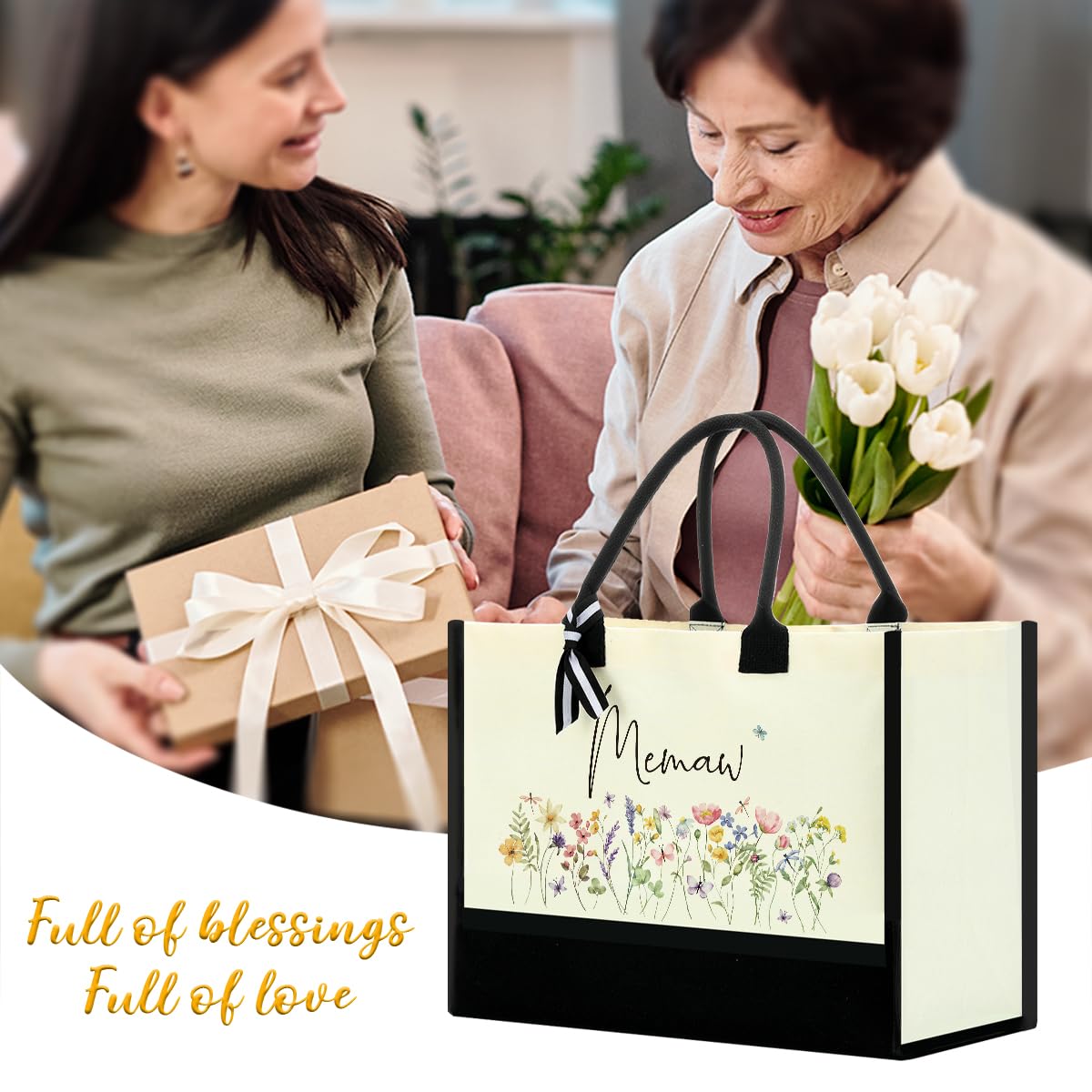 Gifts for Grandma Grandma Christmas gifts Canvas Tote Bags for Women
