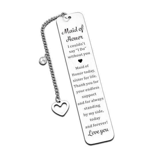 Maid of Honor Gifts Bookmark, Bridesmaid Gift from Bride, Maid of Honor Proposal Gifts, Bridesmaid Proposal Gift, Bridal Shower Bachelorette Party Wedding Present for Maids of Honors Bridesmaids