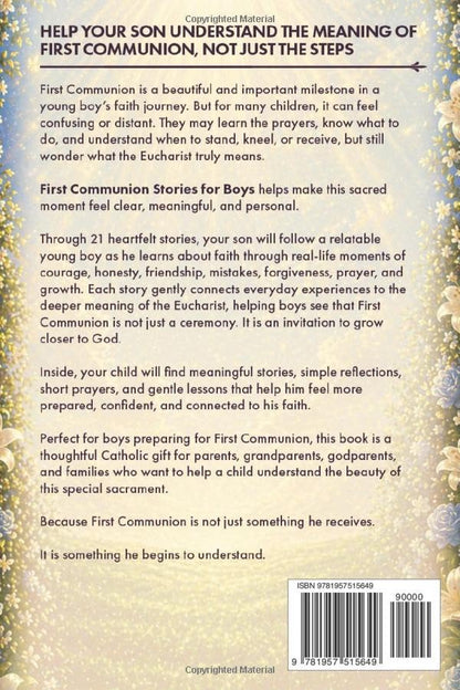 First Communion Stories for Boys: Walk with God: A Heartwarming Catholic Gift Book for Boys to Grow in Faith, Understand the Eucharist, and Build a Strong Spiritual Foundation