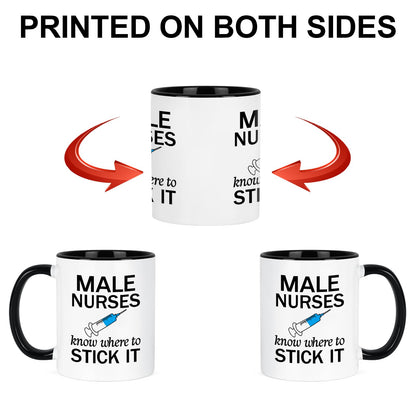 YHRJWN Nurse Gifts, Male Nurse Gifts, Nurses Week Appreciation Graduation Gift for Men Him, Funny Coffee Mug, 11 Oz