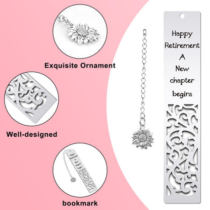 Quimoy Happy Retirement Bookmark for Women, Retirement Gift for Woman Coworker Employee Boss Leader Friends Retired Teacher Nurse, Going Away Gifts for Colleagues, Retirement Gifts for Women 2026