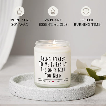 Funny Gifts for Brother Fathers Day, Brother Birthday Gifts, Brothers Gift from Sister, Soy Wax Lavender Candles for Siblings, Sister, Nephew, Friends