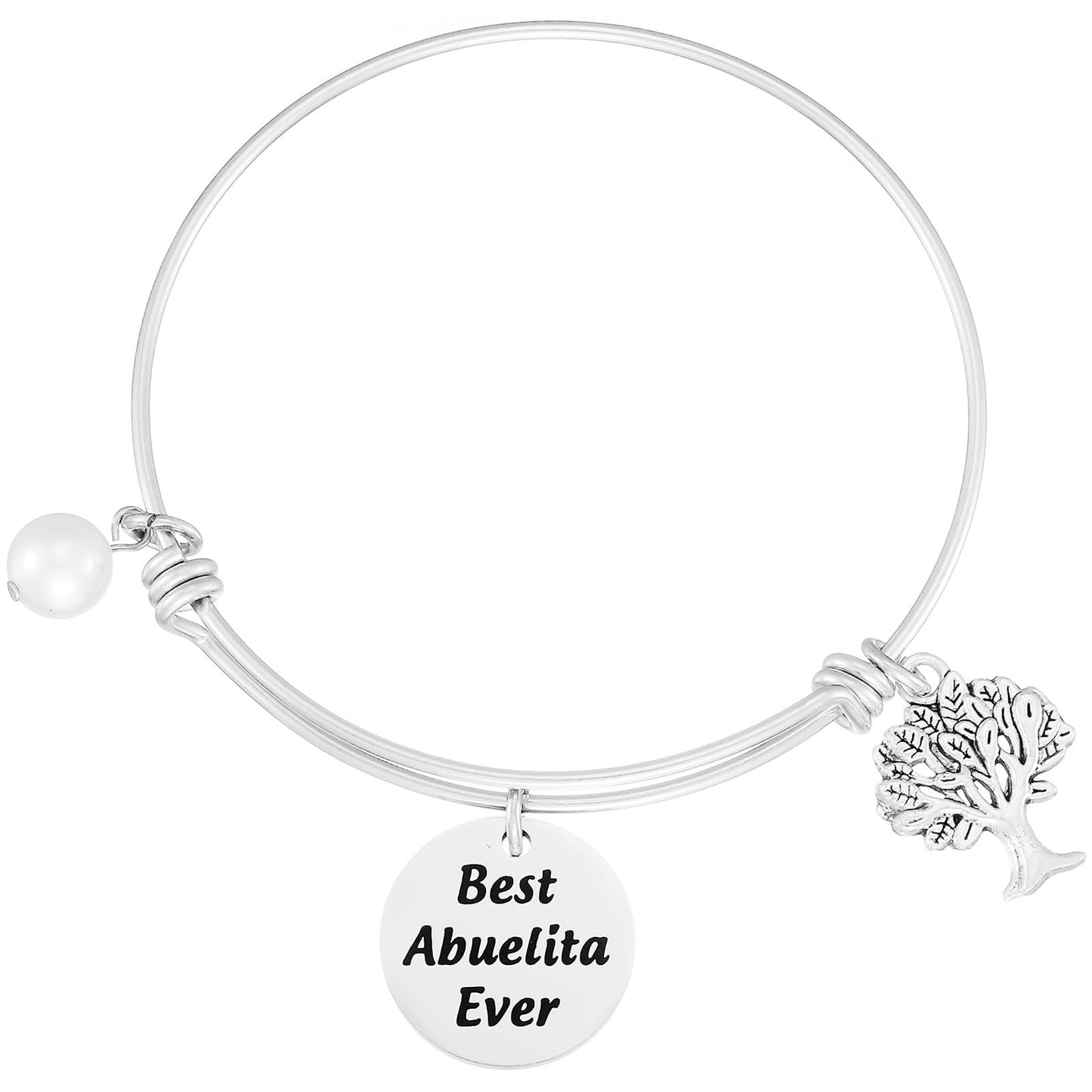 HUTIMY Abuelita Gifts In Spanish from Grandchildren Birthday Accessories for Grandmother Best Abuelita Bracelet