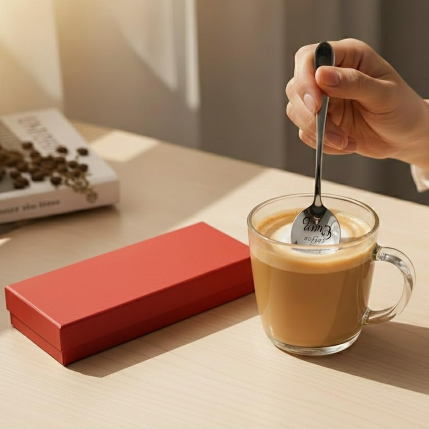Coffee Gifts Spoons with Gift Box for Women Coffee Lovers Coffee Queen Spoon for Friend Wife Coffee Lover Gift for Coffee Drinkers Women Birthday Gift for Mom Funny gift