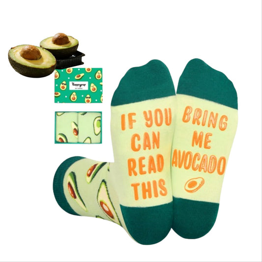 HAPPYPOP Funny Fruit Gifts - Avocado Gift Banana Gift for Kids, Avocado Banana Socks