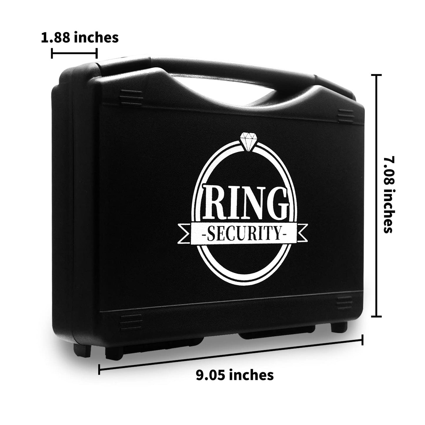 Yuchew Ring Bearer Security Box Gifts Ring Security Wedding Set Accessory, Include Acoustic Earpiece Tube, Sunglass, Badge, Wedding Rings Box with 2 Rings
