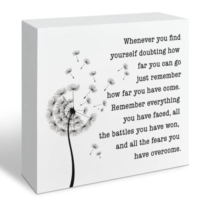 Inspirational Quote Wooden Box Sign, Inspirational Quotes Gifts, Whenever You Find Yourself... Wood Plaques Desk Décor, Motivational Box Wood Sign, Graduation Decor Gift, Therapist Gifts