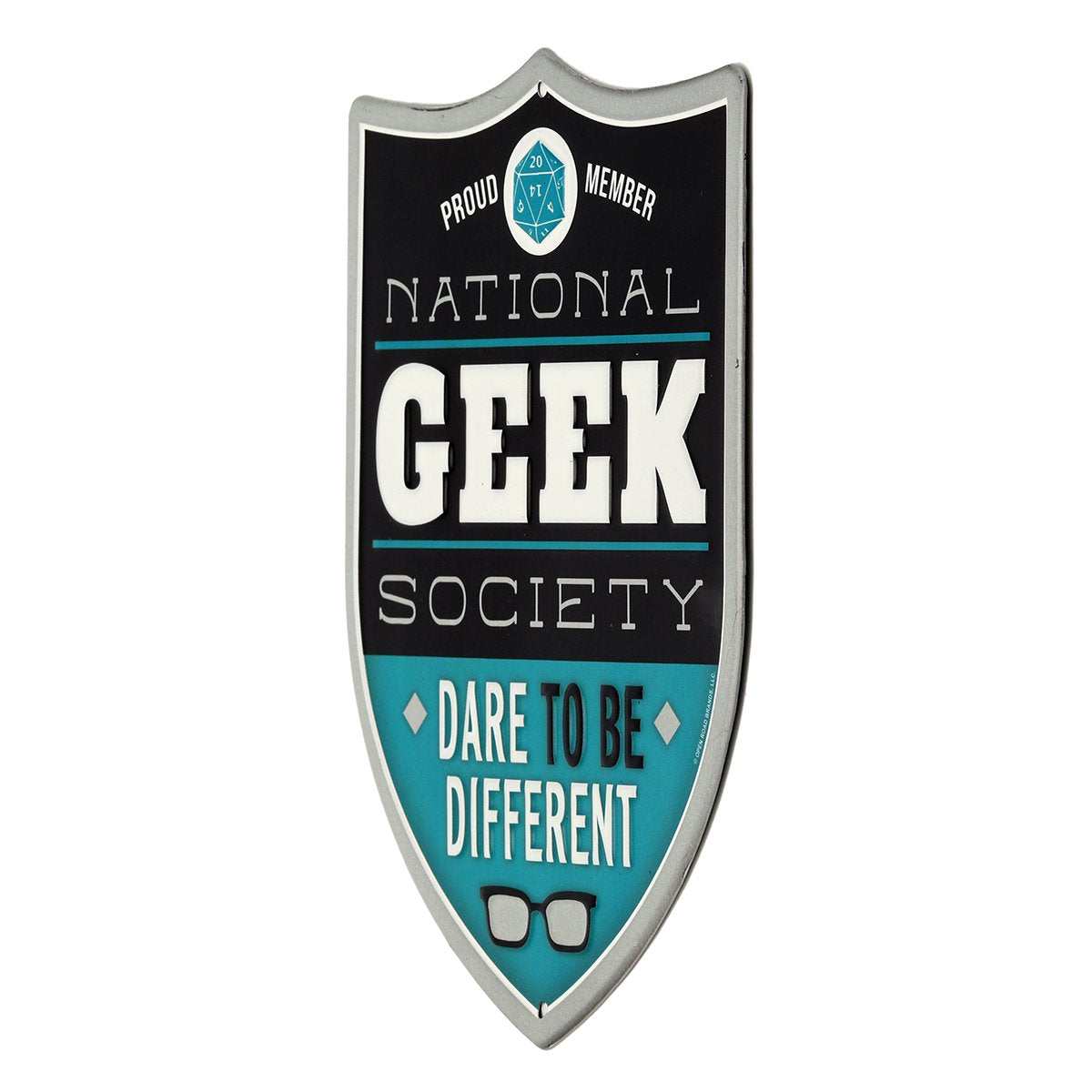 National Geek Society Embossed Metal Sign - Funny Geek Wall Decor - Great Gift Idea