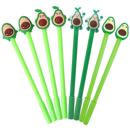 40 Pcs Cute Avocado Gel Ink Pens, Fruit 0.5 mm Black Ink Cool Novelty Writing Pens f for Ournaling, Writing, Note-Taking, Teacher Student School Party Office Home Supplies (Cute Avocado)