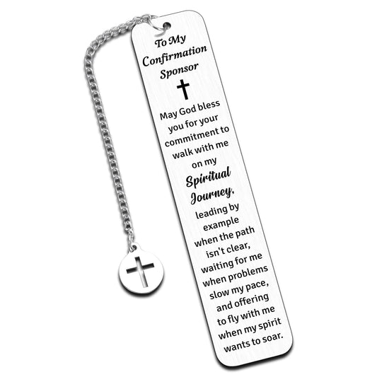 Confirmation Sponsor Gifts for Women Men Confirmation Decorations Christian Confirmation Bookmark Baptism Gifts Confirmation Gifts for Teenage Boys Girls Catholic Confirmation Sponsor Appreciation