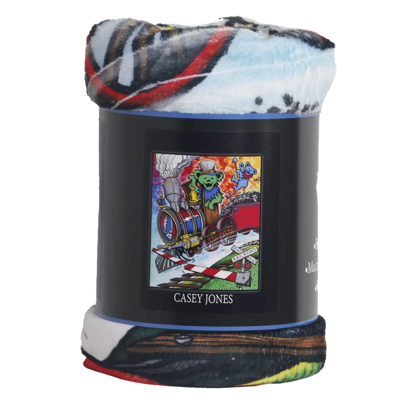 Grateful Dead Cozy Fleece Throw Blanket 50x60 Inches - Casey Jones Bears