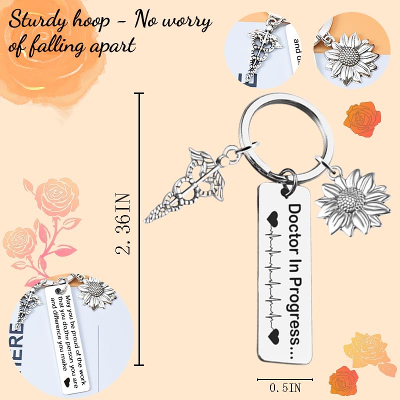 Med School Gifts Doctor Medical Students Gifts Keychain - Key Chains for Future New Doctors, Women Men Doctor's Gift, Md Med Student