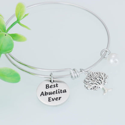 HUTIMY Abuelita Gifts In Spanish from Grandchildren Birthday Accessories for Grandmother Best Abuelita Bracelet