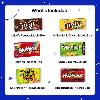 Movie Night Basket Gift Set – with Candy Variety Pack, Movie Trays, Movie Snacks & Popcorn Set – Gift Baskets For Families by Cheshire Gifts