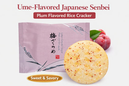 Japanese Rice Cracker Assortment Box – Traditional Senbei Snack with Soy Sauce, Seaweed, Plum & Salt flavor Authentic Japanese Confection Gift Set