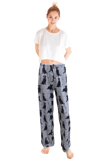 Black Lab Unisex Lightweight Cotton Blend Pajama Bottoms – Soft and Comfortable – Perfect for Black Lab Gifts