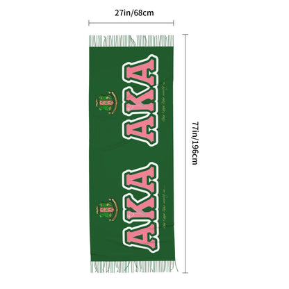 Sorority Gifts Soft Imitation Cashmere Shawl Scarf With Tassels For Ladies - Perfect For Glamorous Events & Sophisticated Evening Wear Society Gifts