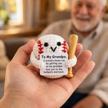 Grandpa Gifts for Father Day, Birthday Gifts for Grandpa, Positive Handmade Crochet from Granddaughter and Grandson