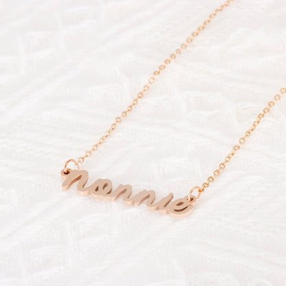 HUTIMY Nonnie Gift Necklace for Grandma Women Rose Gold Nonnies Mothers Day Ornament Best Nonnie ever Gifts