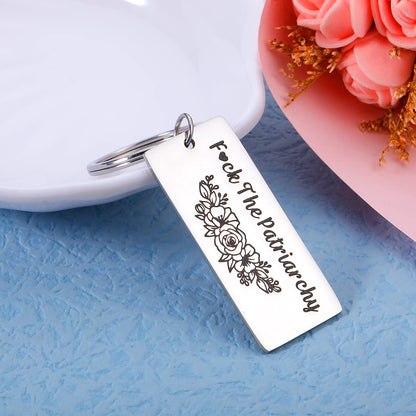 Sophauteem F**k The Patriarchy Keychain Inspirational Gifts for Women Feminist Activist Gift for Girl Power Stocking Stuffers