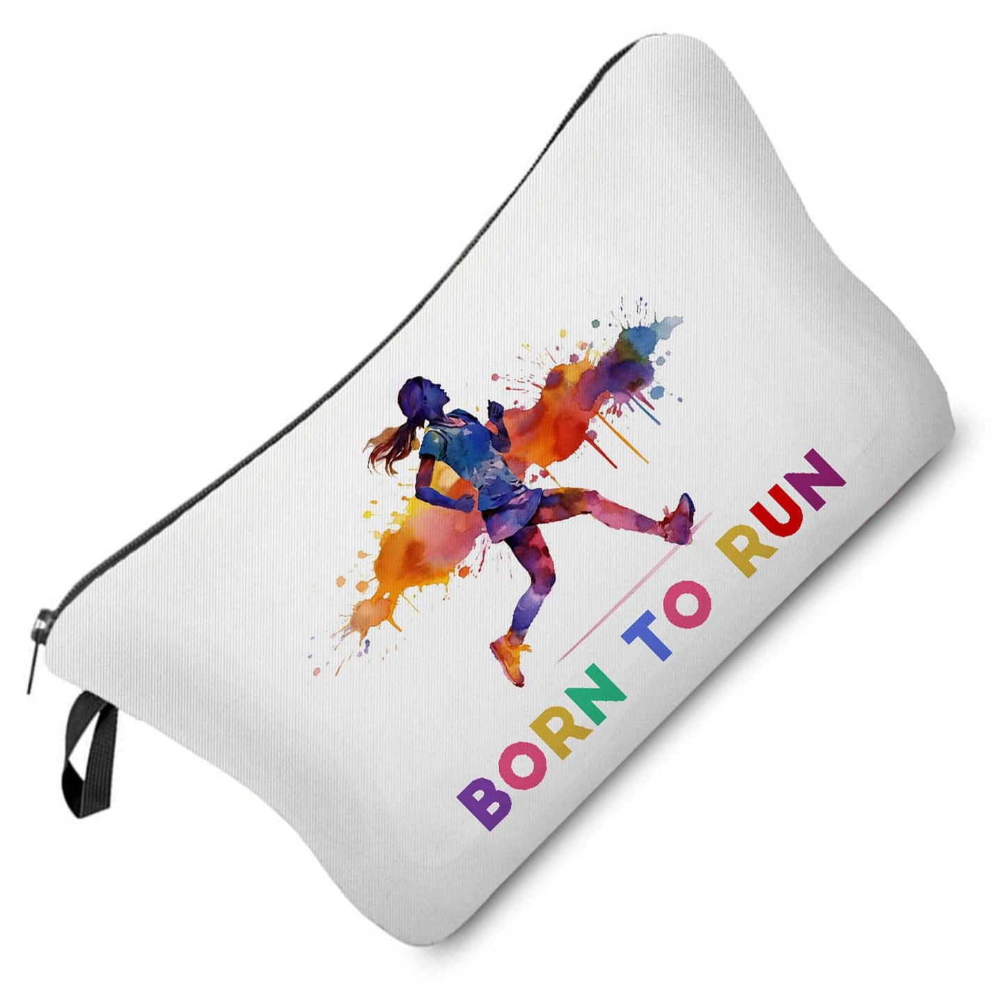 Livel lhood Running Makeup Bag Born To Run Small Organizer Zipper Pouch Running Marathon Cosmetic Bag Present for Runners Athelets Running Lovers Women Friends