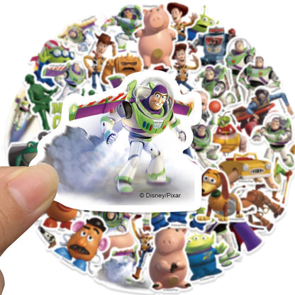 50pcs Toy Cartoon Story Stickers,Vinyl Waterproof Decal for Water Bottle Laptop Sticker for DIY Decorate Bumper Phone Hard Hat Teens Gifts