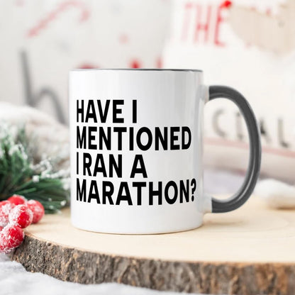 Running Marathon Lover Coffee Mug Gifts for Men and Women, Long Run Finisher Mug, Buddy Trail Fact Hobby Gift