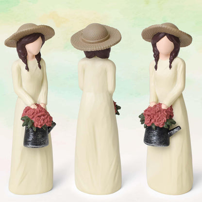 thovorrnl Gardening Gifts for Women, Unusual Garden Gifts for Gardener, Resin Garden Figurines for Gardening Enthusiasts and Nature Lovers, Sculpted Hand-Painted Home Office Shelf Decor