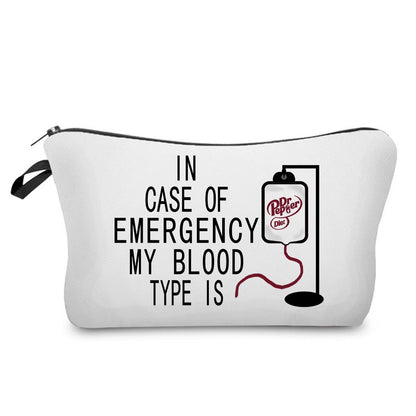 Livel lhood Dr P Makeup Bag Cute Small Makeup Organizer Bag Travel Toiletry Zipper Pouch Diet Pepp Cosmetic Bag Gift for Women Girls
