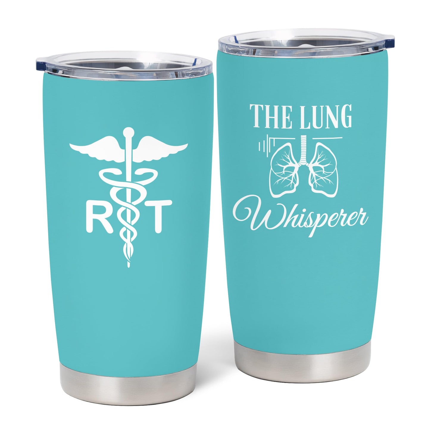 Respiratory Therapist Gifts - Appreciation Gifts for Respiratory Therapist - RT Gift for Women - Respiratory Care Week Gift, 20 oz Stainless Steel Tumbler With Lid & Straw