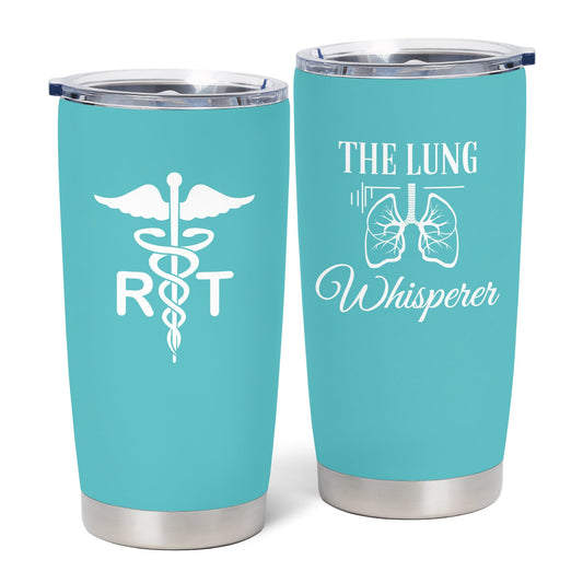 Respiratory Therapist Gifts - Appreciation Gifts for Respiratory Therapist - RT Gift for Women - Respiratory Care Week Gift, 20 oz Stainless Steel Tumbler With Lid & Straw