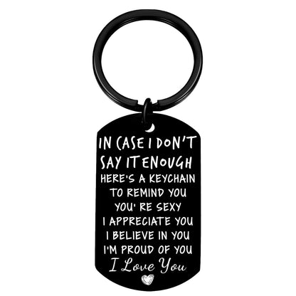 Coolvy Valentines Day Gifts for Him Drive Safe Keychains for Boyfriend Husband Birthday Anniversary Christmas Gifts From Wife