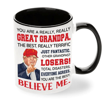 Grandpa Father Day Gift - Grandpa Gifts - Best Grandfather Ever Gifts From Grandchildren - Funny Gift For Grandfather - Father's Day Birthday Christmas Idea - Grandpas Ceramic Mug11 Oz