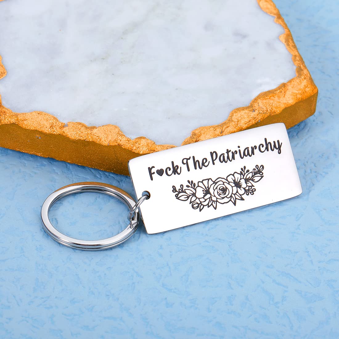Sophauteem F**k The Patriarchy Keychain Inspirational Gifts for Women Feminist Activist Gift for Girl Power Stocking Stuffers