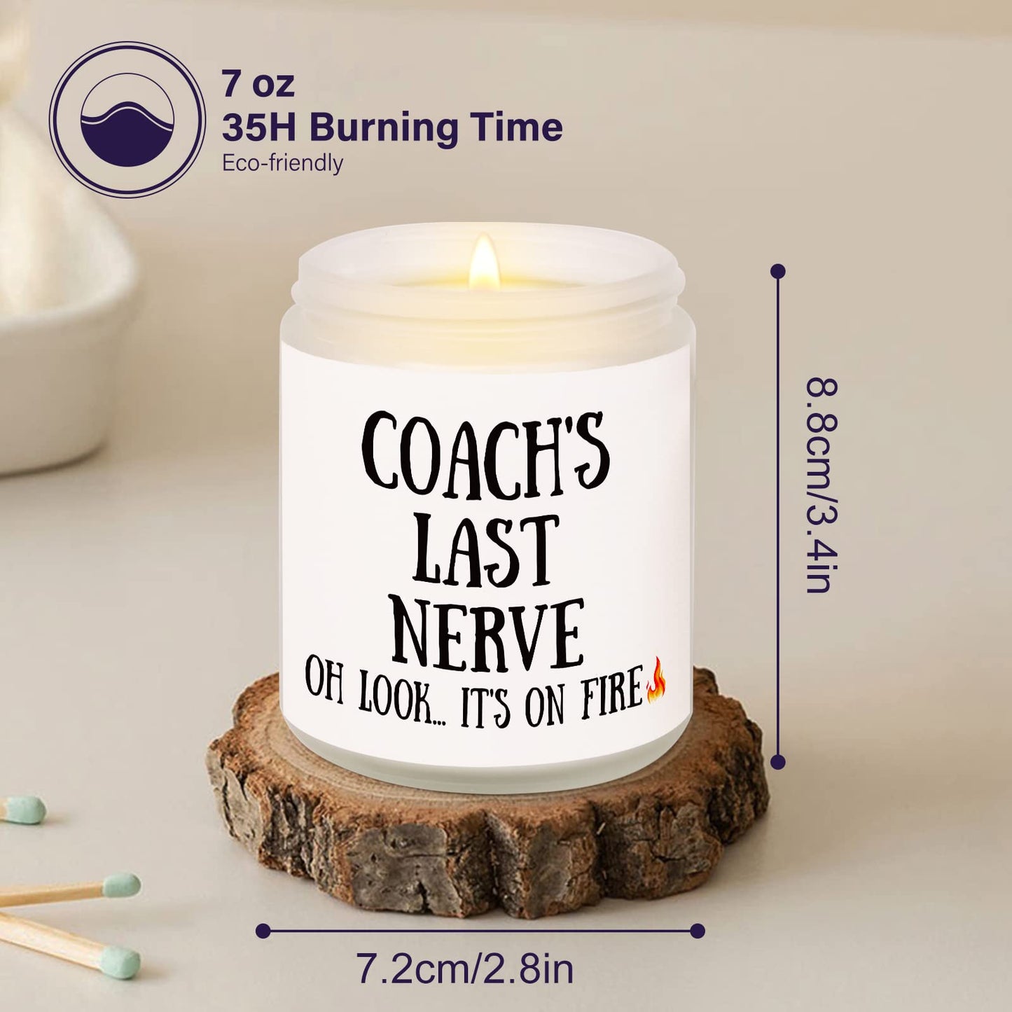 Niyewsor Soccer Coach Gifts, Lavender Scented Soy Wax Candle, Best Coach Gifts from Basketball/Baseball Team, Thank You Gift for Fitness/Athletic/Personal Trainer, Handmade, 7oz