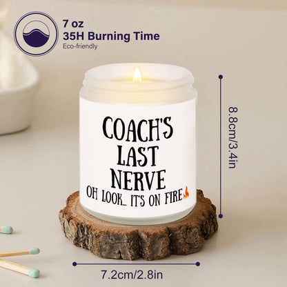 Niyewsor Soccer Coach Gifts, Lavender Scented Soy Wax Candle, Best Coach Gifts from Basketball/Baseball Team, Thank You Gift for Fitness/Athletic/Personal Trainer, Handmade, 7oz