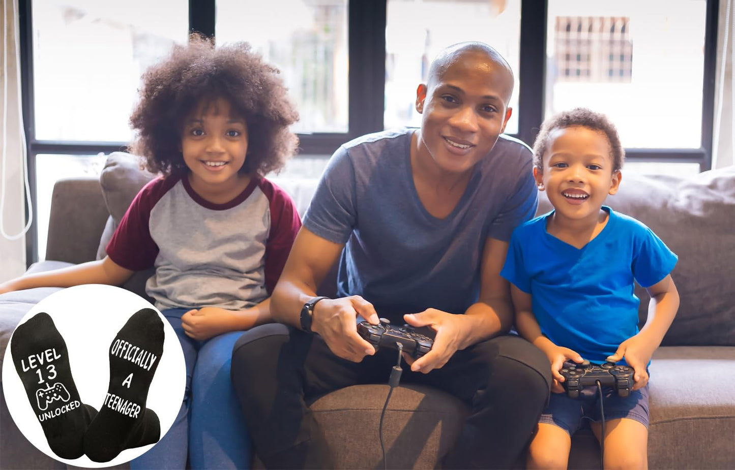 Novelty Gamers Socks Gifts For Christmas,Birthday,Video Game Gifts,Funny Saying Crew Socks for Men,Women and Teens