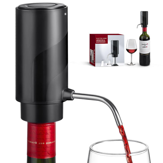 Electric Wine Decanter Aerator Dispenser: Automatic Whisky Bottle Dispenser - One Button Smart Drink Decanter with USB Rechargeable - Wine Air Aerator Pourer Spout for Lovers