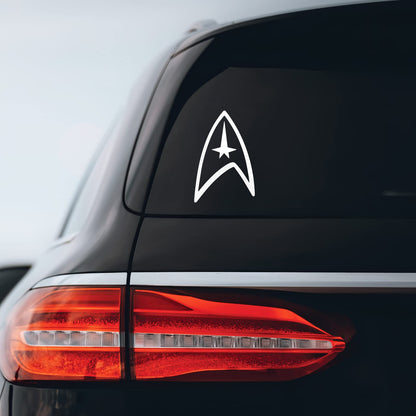 Star Trek Federation Sticker Decal Notebook Car Laptop 4" x 6" (White)