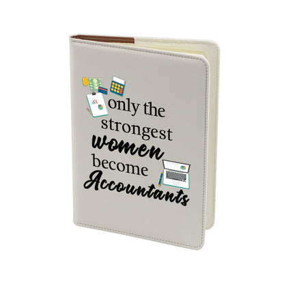 Gzrlyf Only the Strongest Women Become Accountants Notebook Financial Notebook Funny Accountant Gifts CPA Graduation Gift (Accountants Notebook)