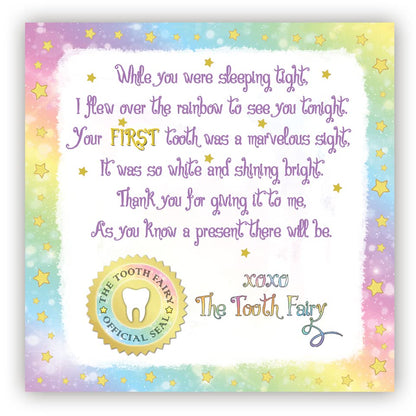 Tooth Fairy Kit for Boys and Girls, Magical Keepsake Gift with Tooth Pouch, 10 Unique Tooth Fairy Cards, 10 Tooth Fairy Receipts, 10 Golden Envelopes, First ToothFairy Visit