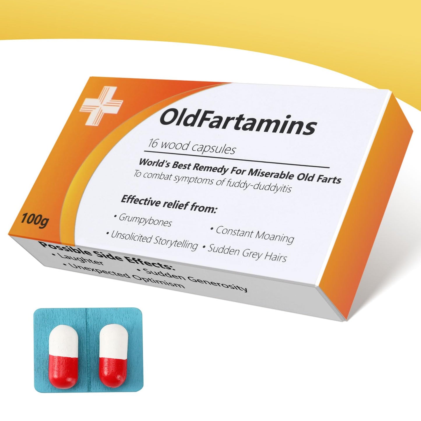 Funny Prank Pill Box, 50th 60th 70th Birthday Gifts for Him, Funny Birthday Gifts for Men, Novelty Joke Gifts for Father, Gag Pill Gifts for Men, Dad Gift (OldFartamins)