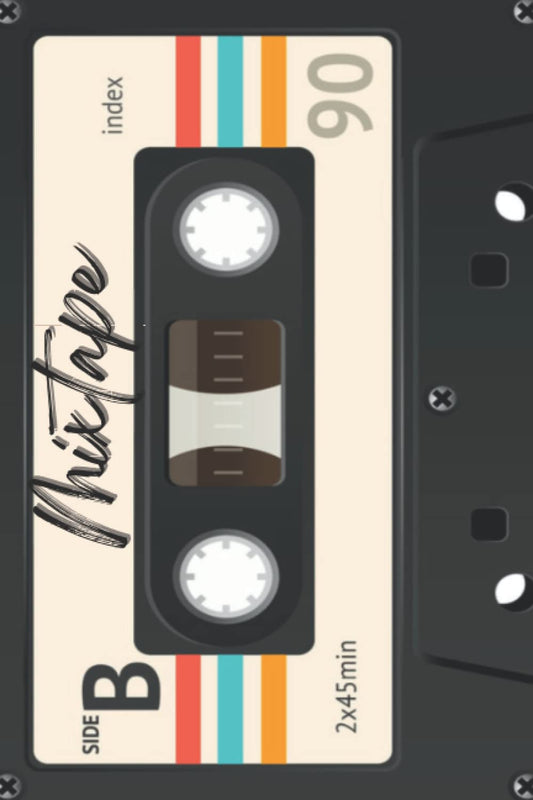 Mixtape Notebook Retro Mixtape Journal Diary Planner - I Love the 80's 90's Lovers Gifts Under 10 Stocking Stuffer