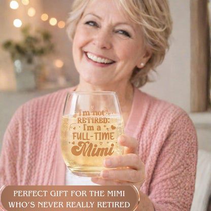 Mimi Mothers Day Gifts, Mothers Day Gift for Mimi, Funny Mimis Gifts, Wine Glass 12oz Gift for Grandma, Nana or First-Time Grandmas on Christmas Thanksgiving Birthday Retirement