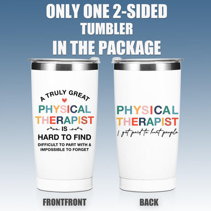 Physical Therapy Gifts Tumbler, Physical Therapist Gift Water Bottle, Appreciation Gifts, Double Wall Travel Coffee Mug Stainless Steel Vacuum Insulated Thermal Cup PT Gift for Women Coworker