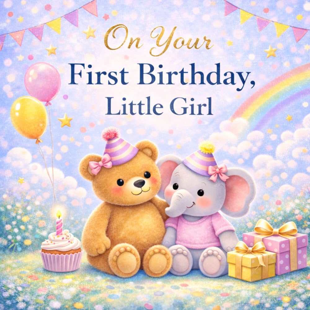 On Your First Birthday, Little Girl: A 1 Year Old Girl Birthday Book – A Keepsake Gift & Birthday Book Instead of Card (The Book Instead of Card™ – A Keepsake Series)