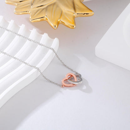 MollyQueen Adoption Gifts Adoption Day Gifts Adoptive Jewelry Interlocking Heart Necklace