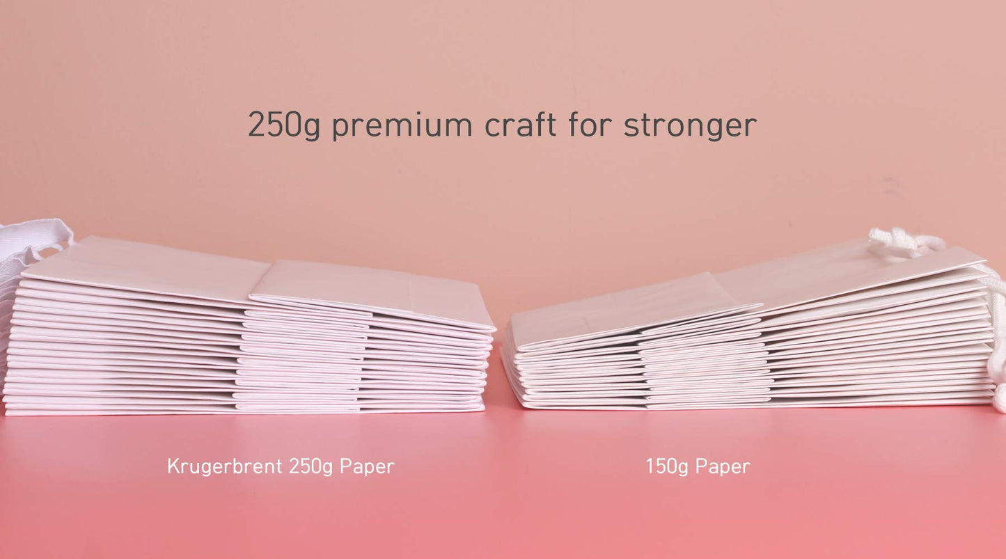 6pcs 21.7x6.1x15.7" (4) Extra Large Size, White Paper Bags, Giant Jumbo Huge XL Thick Sturdy Durable Gift bags